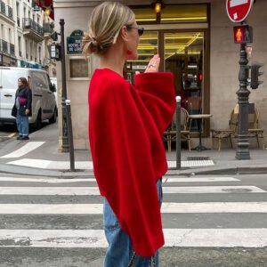 Thickened warm cross-collar long-sleeved jacket for women with design, temperament, casual commuting