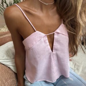 Loose backless suspender tube top for women with design, temperament, fashion, casual commuting