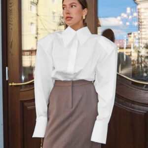 Long sleeve shirt women's commuting office professional women's top white shirt