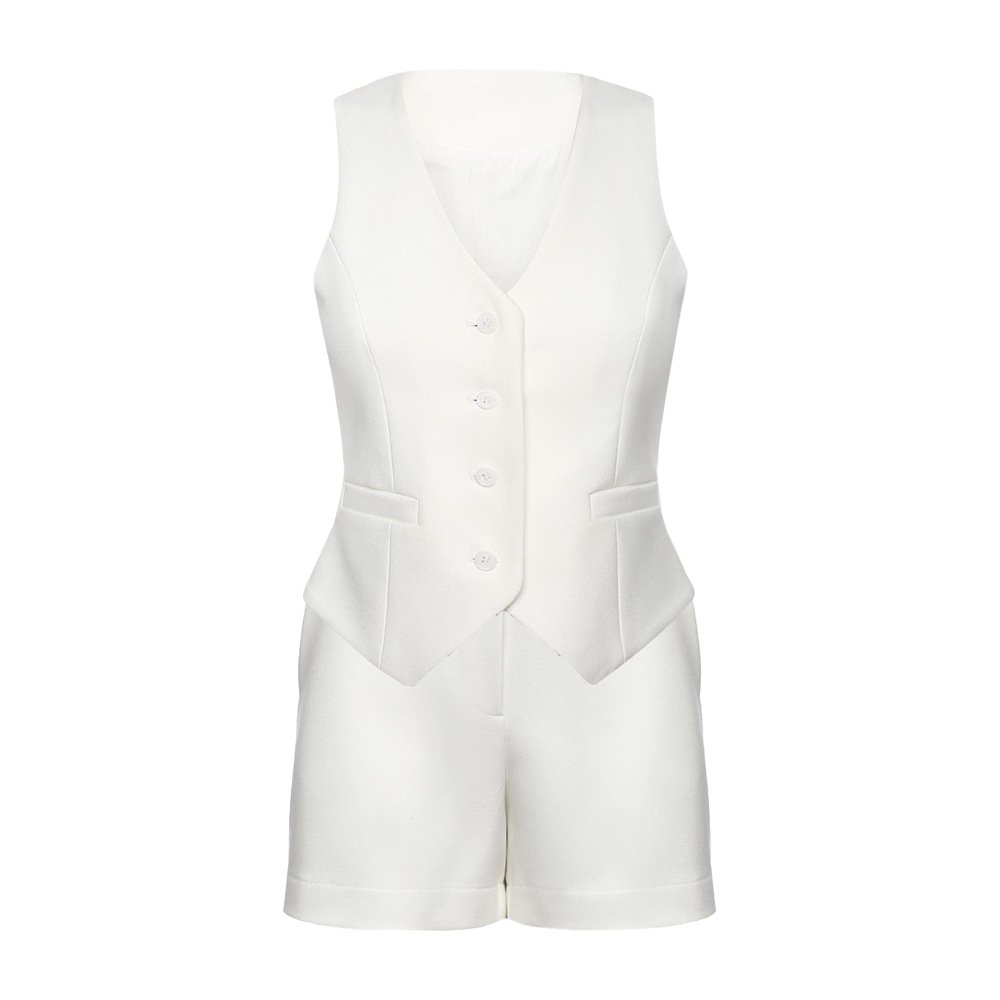 Suit vest shorts suit temperament commuting sleeveless vest shorts suit - Image 3