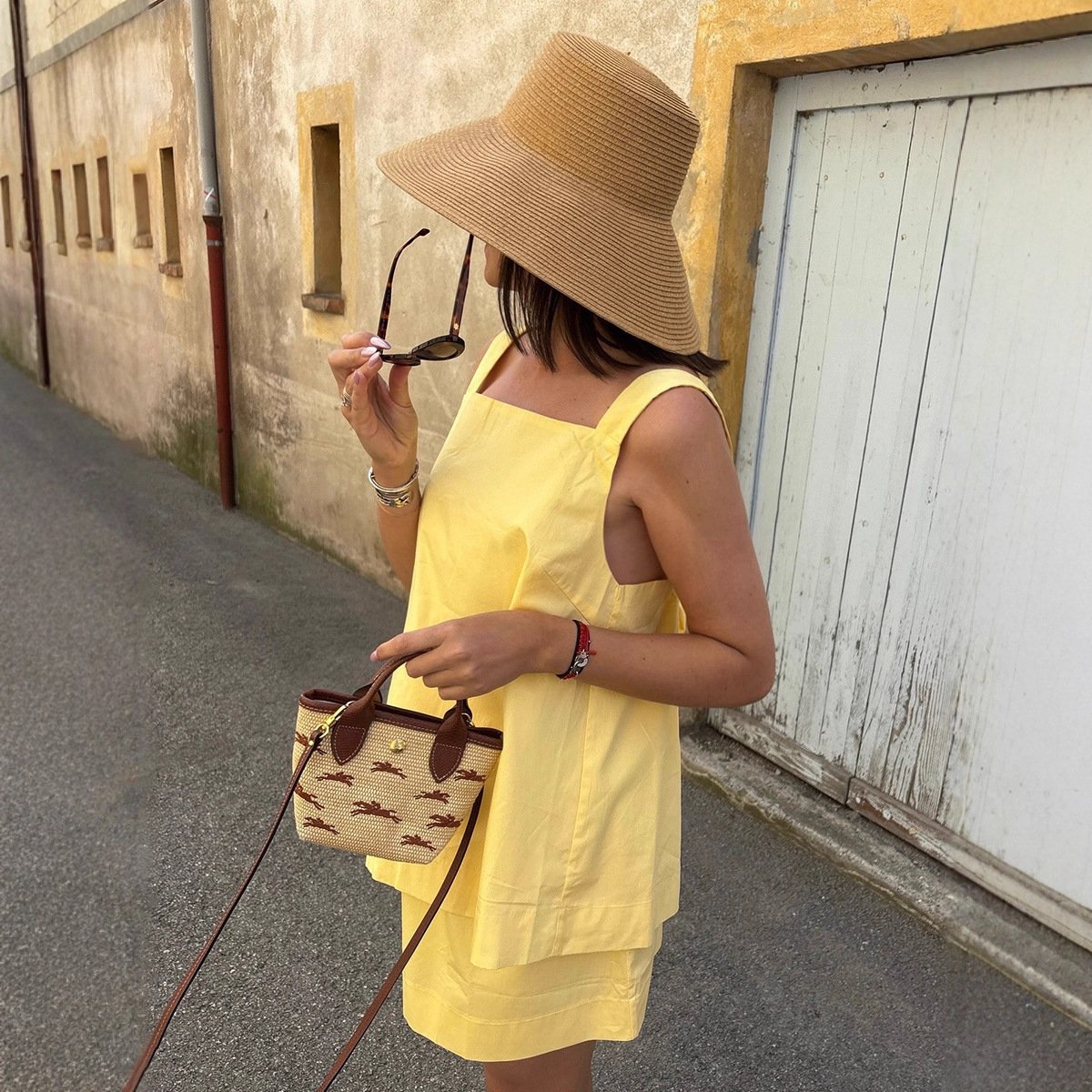 Suspender + skirt suit Sexy one-line collar suspender strap backless skirt suit - Image 7