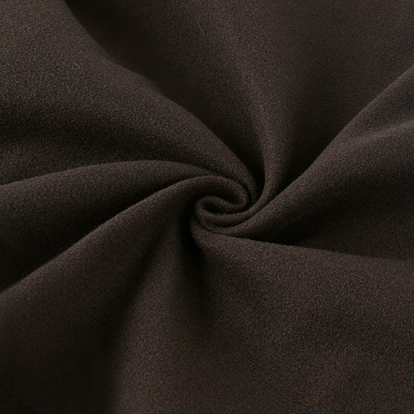 High-end brown waisted woolen jacket for women with stylish design and stylish style - Image 11