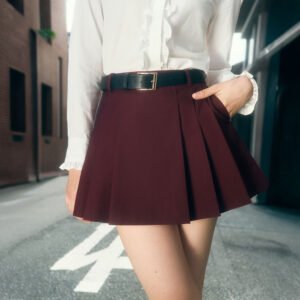 Simple pleated skirt, versatile hot girl skirt, sweet mini skirt for women