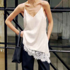 Collar lace splicing camisole women's stylish and stylish inner top