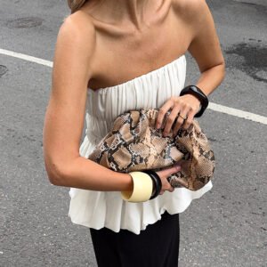 Wind pleated tube top slim-fitting tank top with design, temperament, sexy and versatile commuting top