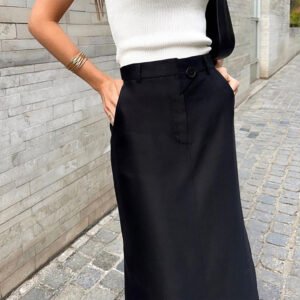 Women's Slit Skirt High Waist Temperament Commuting Skirt Word Skirt